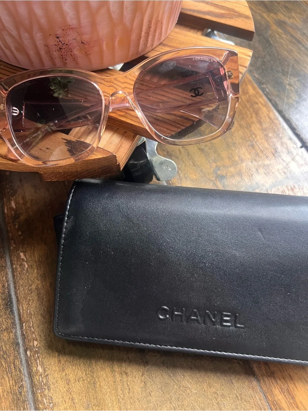 CHANEL 5429 Sunglasses pink transparent Gray Gradient Lenses 1689/S6 55 17 140